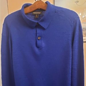 Banana Republic - Men’s Extra Fine Merino Wool Sweater, Size XL, Bright Blue